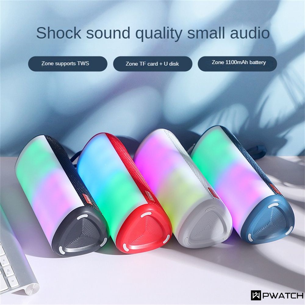 Loa Tương Thích Bluetooth Tg357 Loa Siêu Trầm Fm Thẻ Đèn Led Di Động Ngoài Trời Âm Thanh Nổi Chống Nước Cho Điện Thoại Di Động Máy Tính Bảng 【Pwatch】
