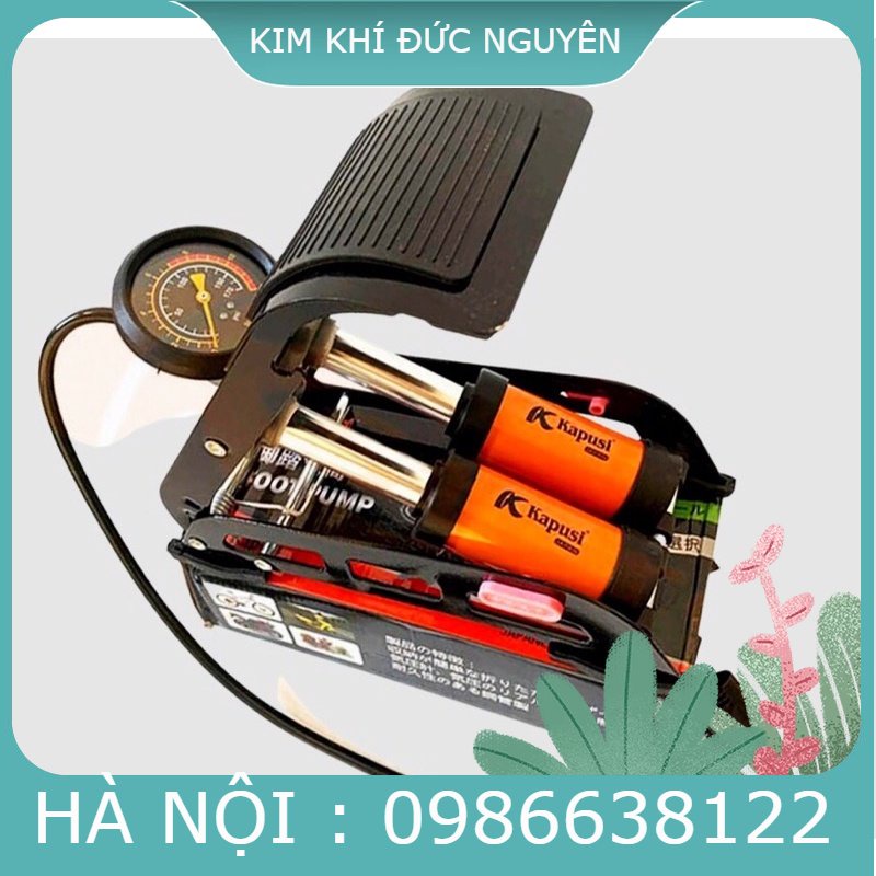 Bơm xe Kapusi 2 ống tiện lợi