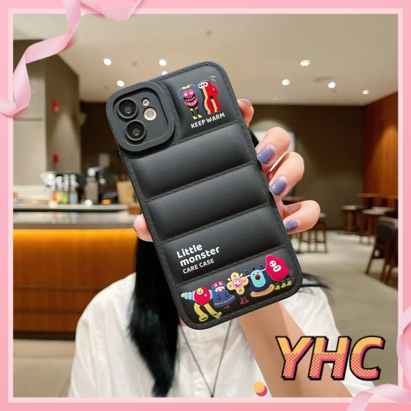 Ốp lưng iphone Vỏ mềm áo khoác lông vũ mới của quái vật hoạt hình được áp dụng Cho iPhone 6 / 6S / S6 / 6splus / 7 / 7plus / 8 / 8plus / X / xr / xs / 11 / 12 / 13 / Pro / max / Plus / Promax-羽绒服新款3