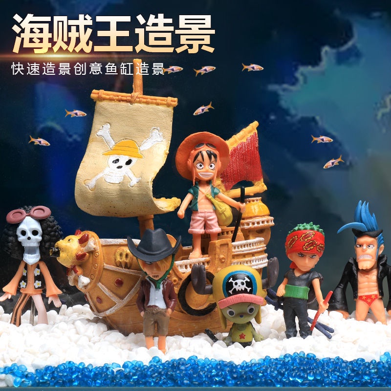 Tàu Cướp Biển Trong Phim Hoạt Hình one piece Trang Trí Bể Cá