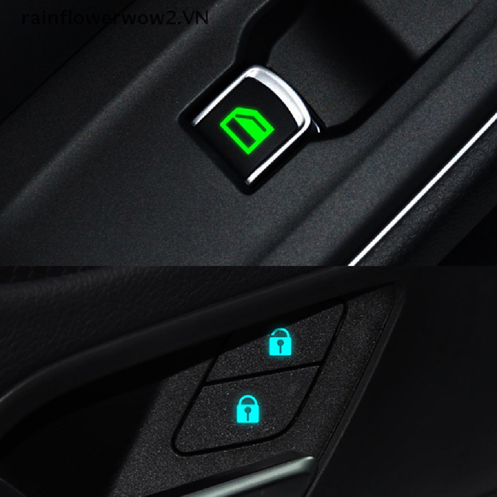 Miếng Dán Nút Công Tắc Điều Khiển Cửa Sổ Xe Hơi Dạ Quang Ban Đêm