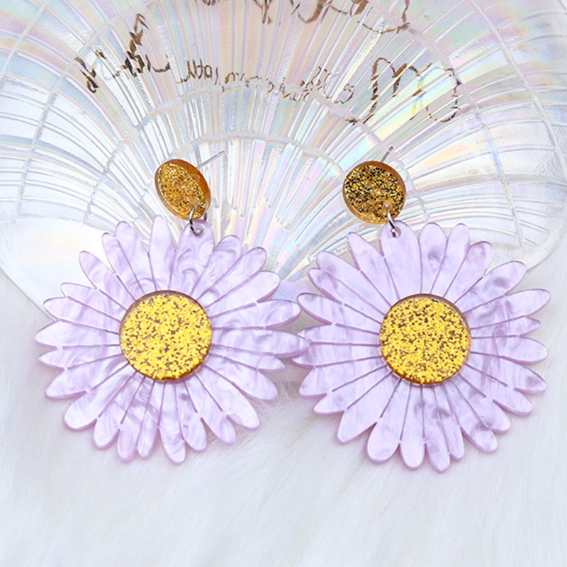 Ygt Bông Tai Acrylic Hình Hoa Cúc Ngọt Ngào Thời Trang Cho Nữ