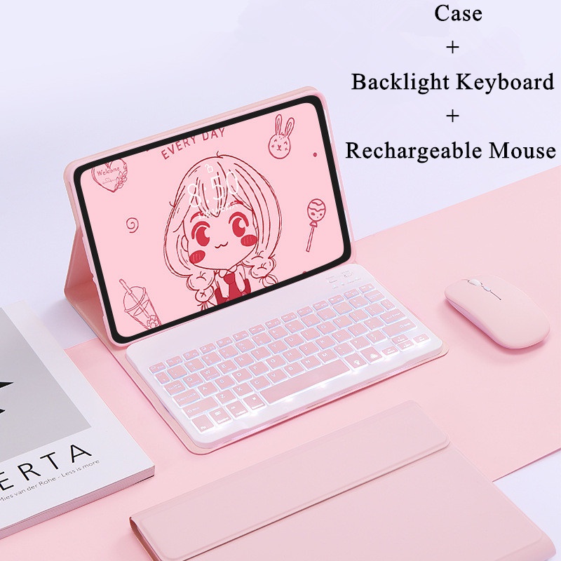 Bao Da Máy Tính Bảng Kèm Bàn Phím Bluetooth Không Dây Cho Lenovo Xiaoxin Pad 10.6 inch 2022 Tab M10 Plus 3rd