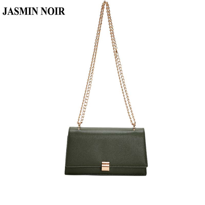 Túi Đeo JASMIN NOIR Chéo Da PU Nắp Gập Phối Dây Đeo Sợi Xích Phong Cách Cổ Điển Thời Trang Cho Nữ