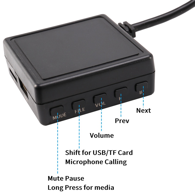 Âm thanh HIFI trên ô tô Mô-đun Bluetooth 5.0 AUX Bộ chuyển đổi cáp micrô Radio Âm thanh nổi cho Citroen C2 Peugeot 307 408 807 1007