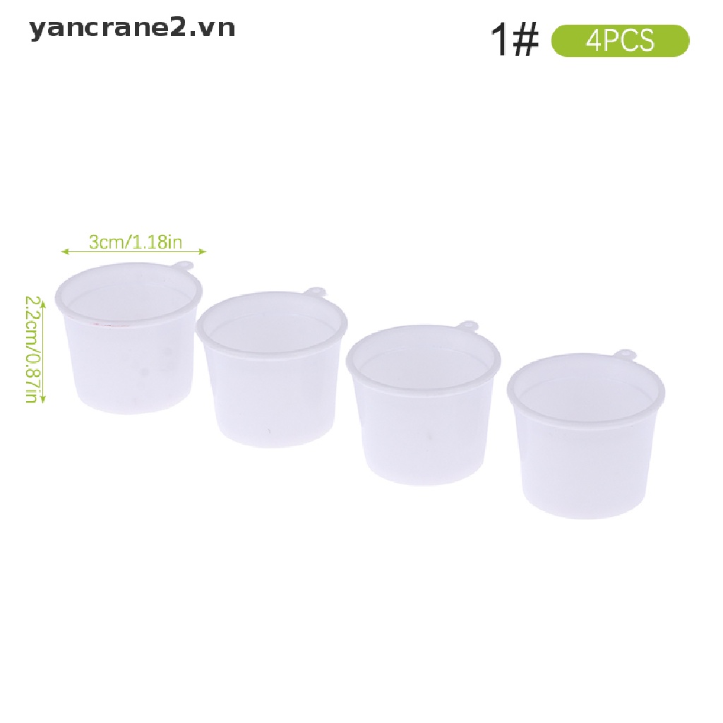 Set 4 Ly / Tách Uống Cà Phê / Kem Màu Trắng Trang Trí Nhà Búp Bê 1: 6 2.vn
