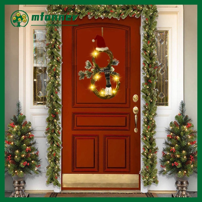 Vòng Hoa Có Đèn Led Trang Trí Giáng Sinh