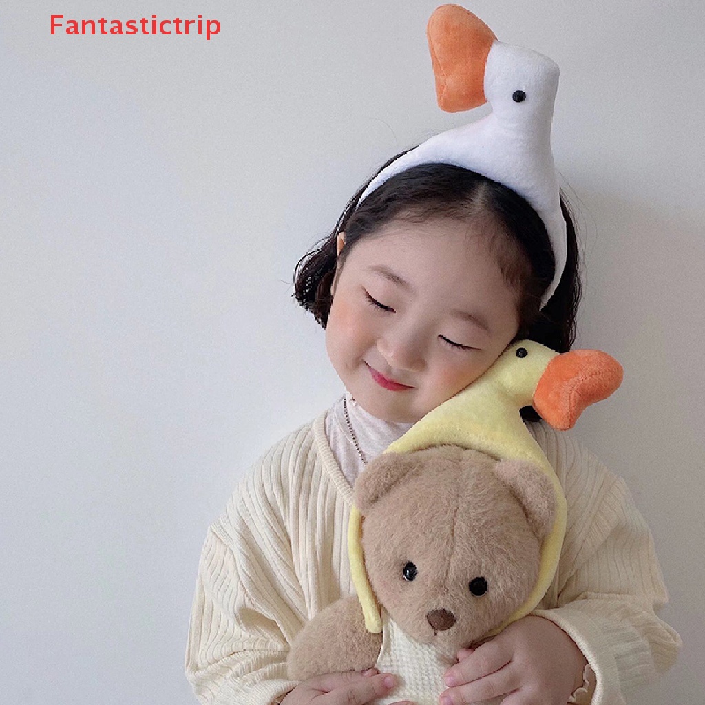 Băng Đô Cài Tóc Rửa Mặt Hình Chú Vịt Cỡ Lớn Vui Nhộn Cho Bé Gái