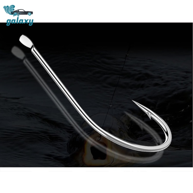 Galaxy Bộ 50 Móc Thép Cacbon Chất Lượng Cao 1#-10# Móc Câu Cá Cán Dài Chuyên Dụng Chất Lượng Cao