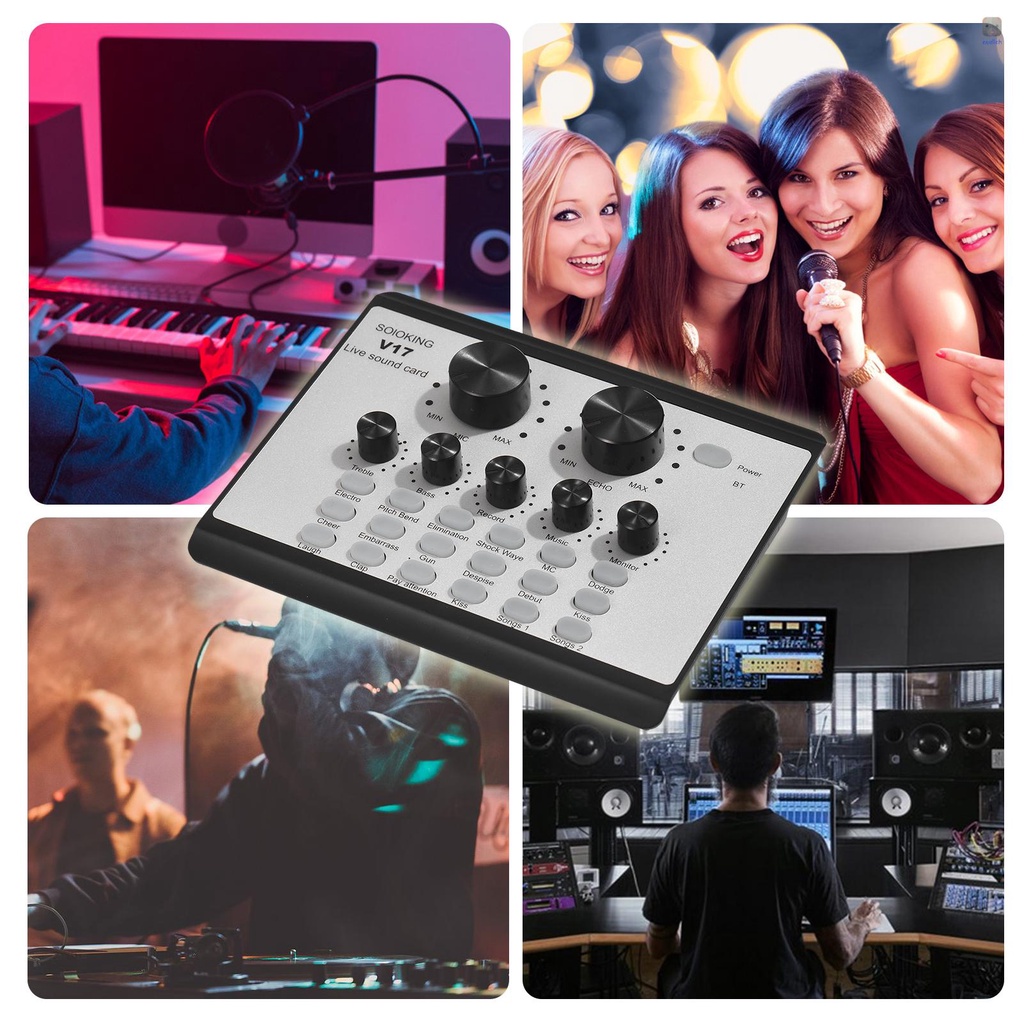 Thẻ Âm Thanh Trực Tiếp Mini BT V17 Đa Năng Cho Điện Thoại Máy Tính