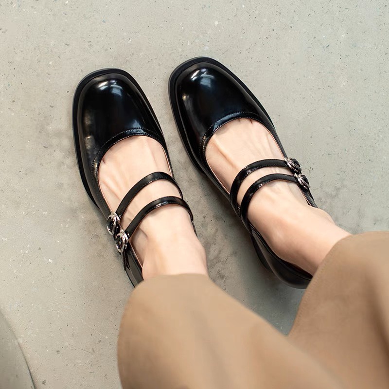 Size Station - Giày da hai quai ngang Mary Jane 6.5cm 650020