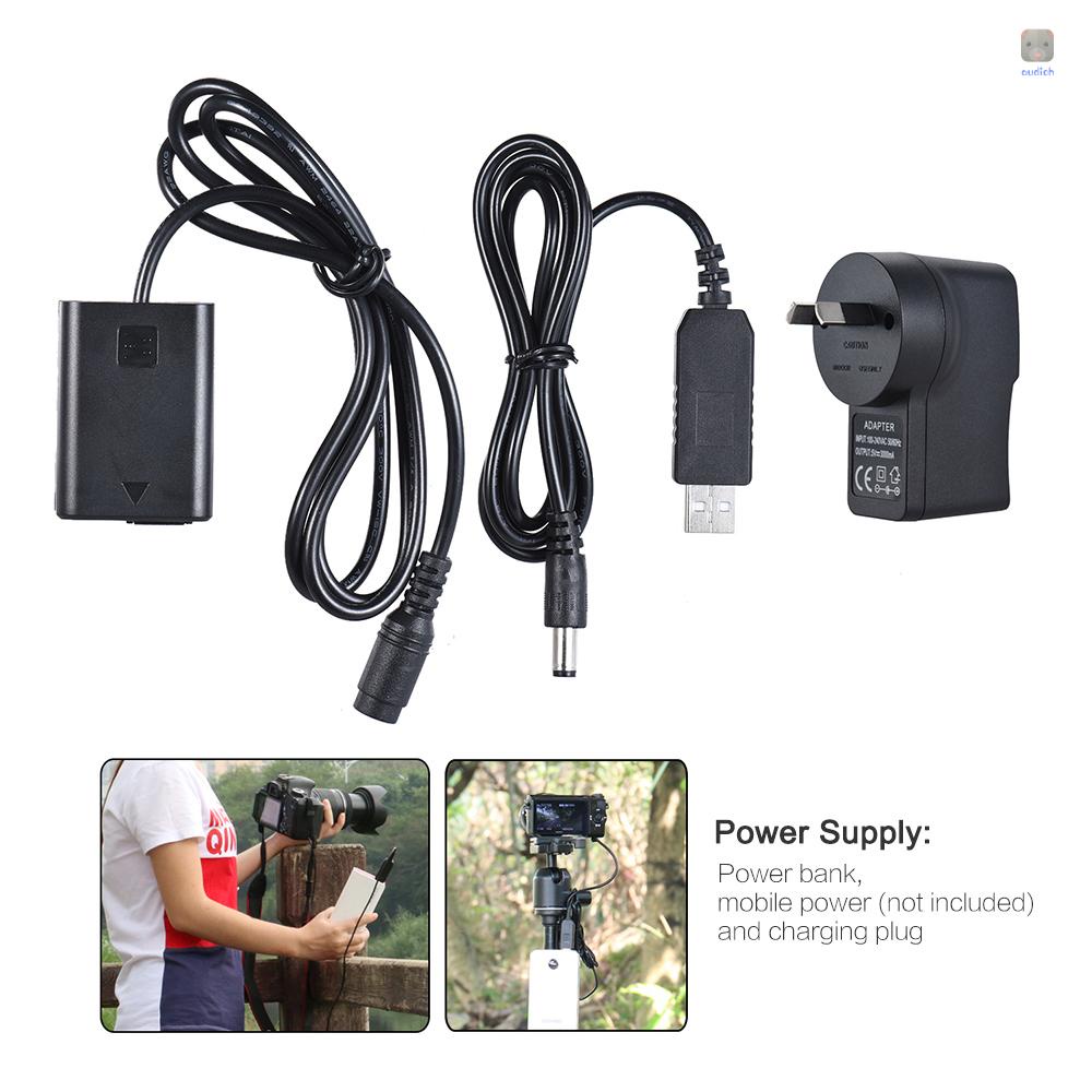 Dây Cáp Nguồn USB Andoer NP-FW50 + Phích Cắm 5V 3A AC-PW20 Thay Thế Chuyên Dụng Cho NEX-3 / 5 / 6 / 7 Series A33 A37 A35 A55 a7 a7R a7II A6000 A6300