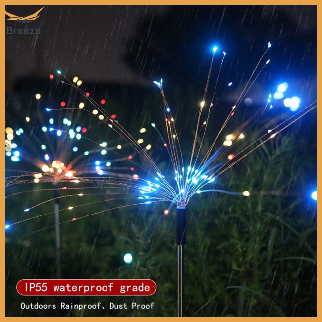 Đèn Led 120 Bóng Hai Chế Độ Sử Dụng Năng Lượng Mặt Trời Chống Mưa Trang Trí Sân Vườn