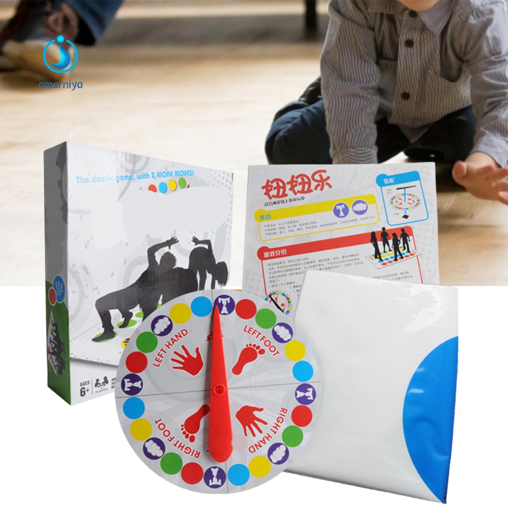 1 Bộ Thảm Chơi Game Xoắn Cơ Thể Dễ Mang Theo Vui Nhộn Cho Gia Đình