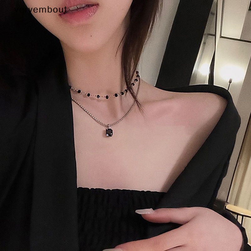 Vòng Cổ Choker Hai Lớp Màu Sắc Bạc Thời Trang Dành Cho Nữ