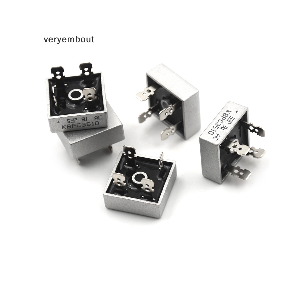 Set 5 Cầu Đơn Chỉnh Lưu 35A 1000V KBPC3510 AH n Bằng Kim Loại Chuyên Dụng