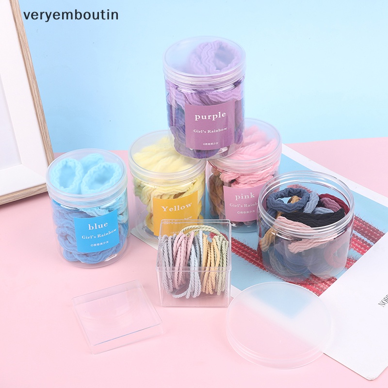 Set 50 / 20 / 30 Dây Thun Buộc Tóc Bằng Nylon Co Giãn Dành Cho Nam Nữ