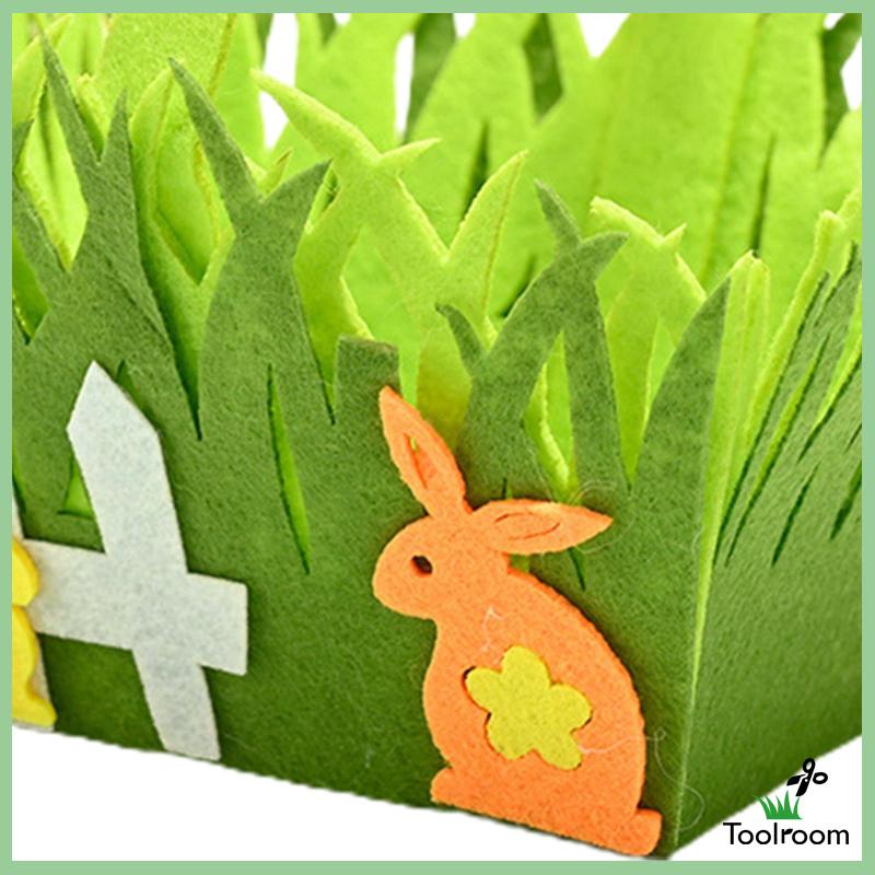 Giỏ Đựng Trứng Phục Sinh Bằng Vải Không Dệt Có Tay Cầm Tiện Dụng