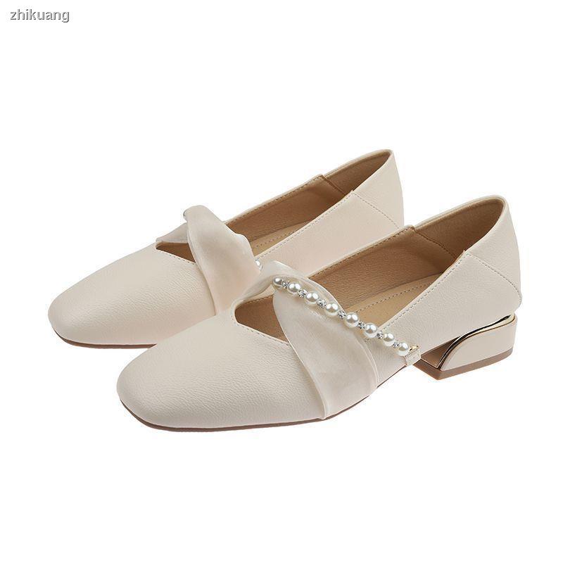 Giày Mary Jane Gót Thấp Thời Trang Mùa Xuân 2023 Cho Nữ