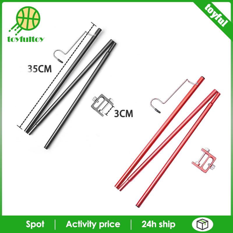 Giá Đỡ Đèn Cắm Trại Gấp Gọn Kèm Móc Màu Đỏ Tiện Dụng