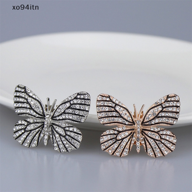 Kẹp Cài Giày Hình Bướm Đính Đá Lấp Lánh Phong Cách Vintage