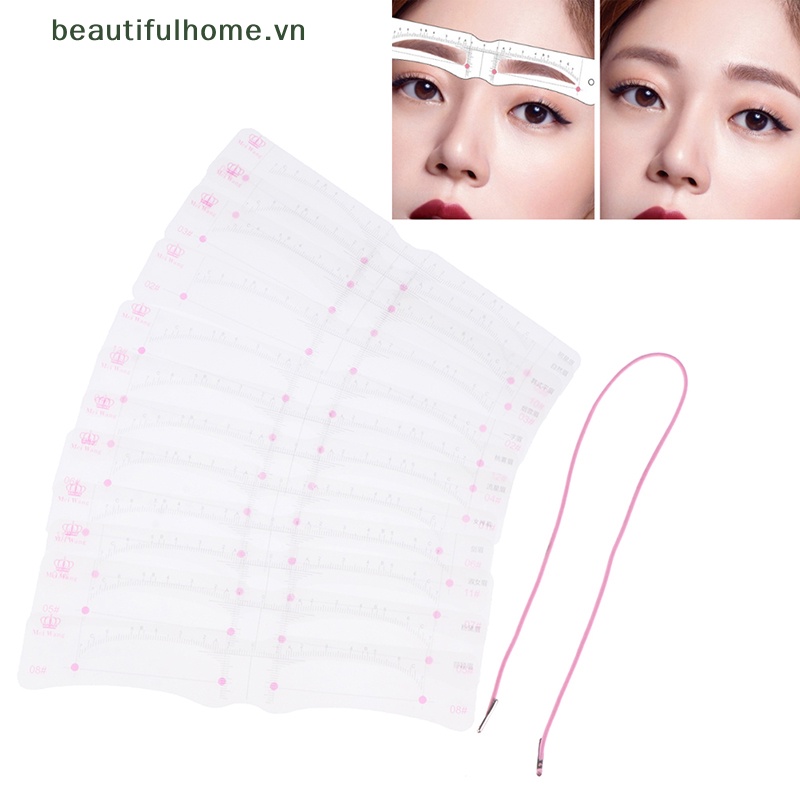 Bộ 12 Dụng Cụ Tạo Hình Trang Điểm Lông Mày Một Bước