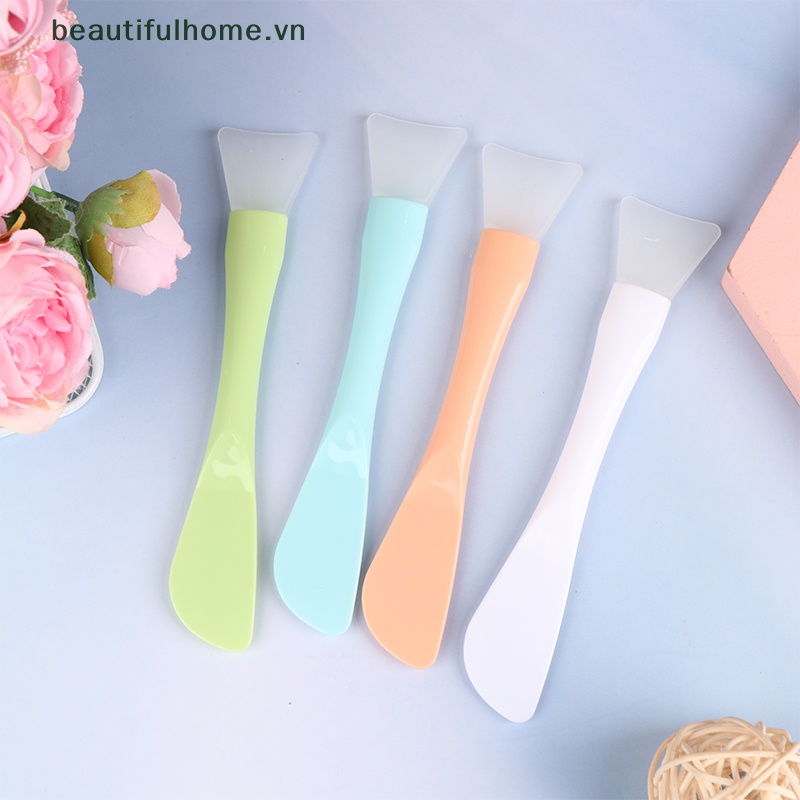 Cọ Đắp Mặt Nạ Đầu Silicon Mềm Tích Hợp Màng Bùn Hai Công Dụng