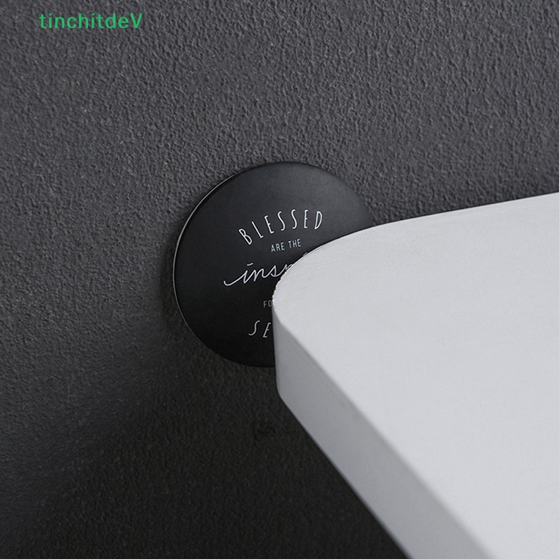 Set 4 Miếng Dán Tường Bằng Cao Su Silicone Hình Tròn Bảo Vệ Tay Nắm Cửa