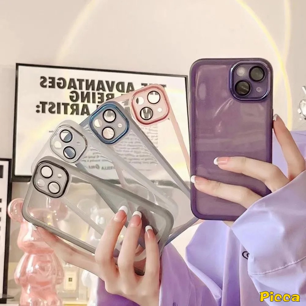 Ốp Điện Thoại Kim Loại Mạ Sang Trọng Bảo Vệ Camera Cho iPhone 7Plus 8Plus XR 11 Pro Max 14 13 12 Pro Max X XS Max 7 8Plus