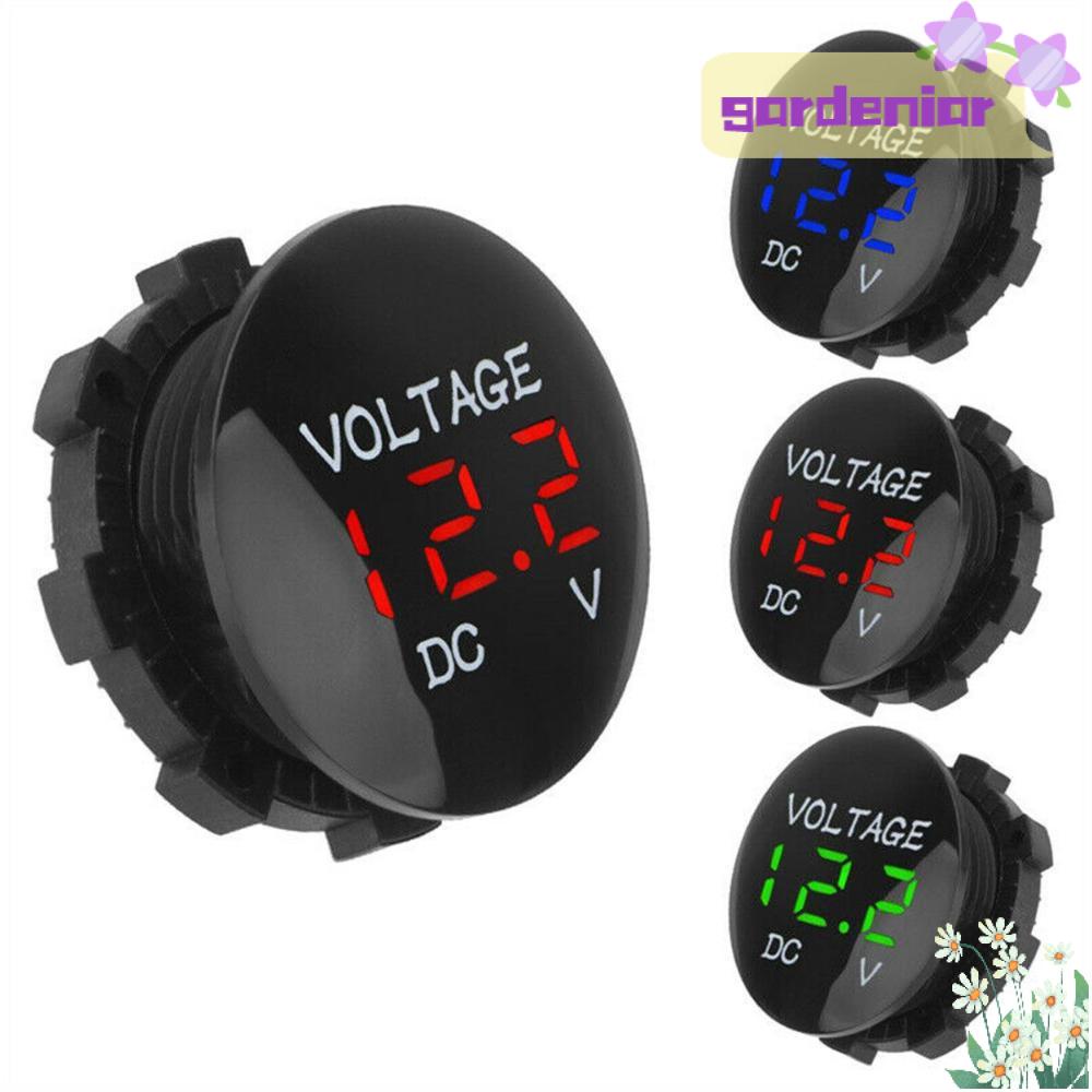 Vôn Kế Điện Tử Bằng Nhựa DC 12V-24V Màn Hình LED Kỹ Thuật Số Dành Cho Xe Hơi/Xe Máy