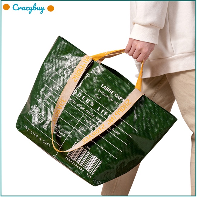 Cr Túi Mua Sắm Bằng Nylon Chống Nước Sức Chứa Lớn Có Thể Tái Sử