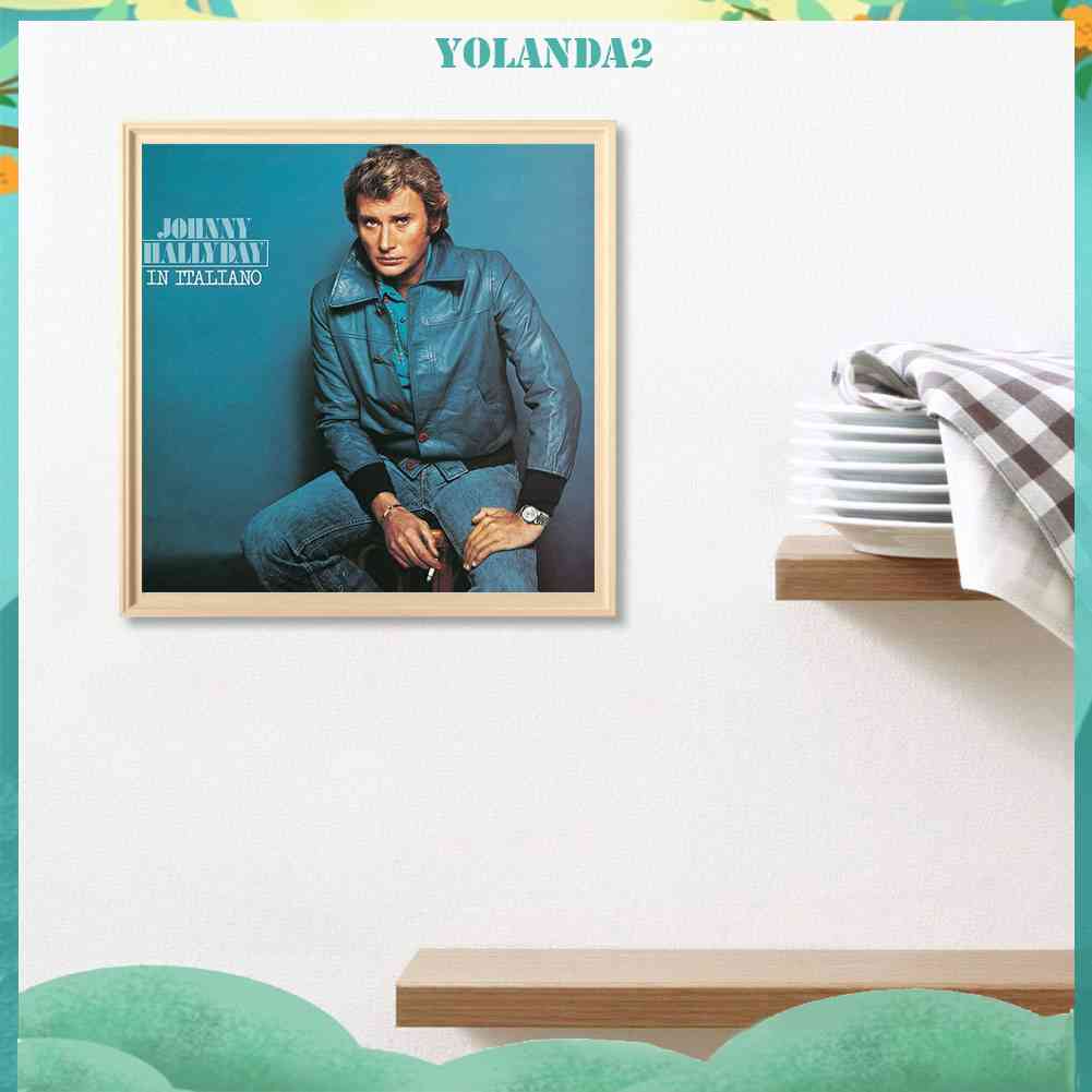 Tranh Đính Đá Kim Cương Toàn Bộ 5D DIY Hình Johnny Hallyday