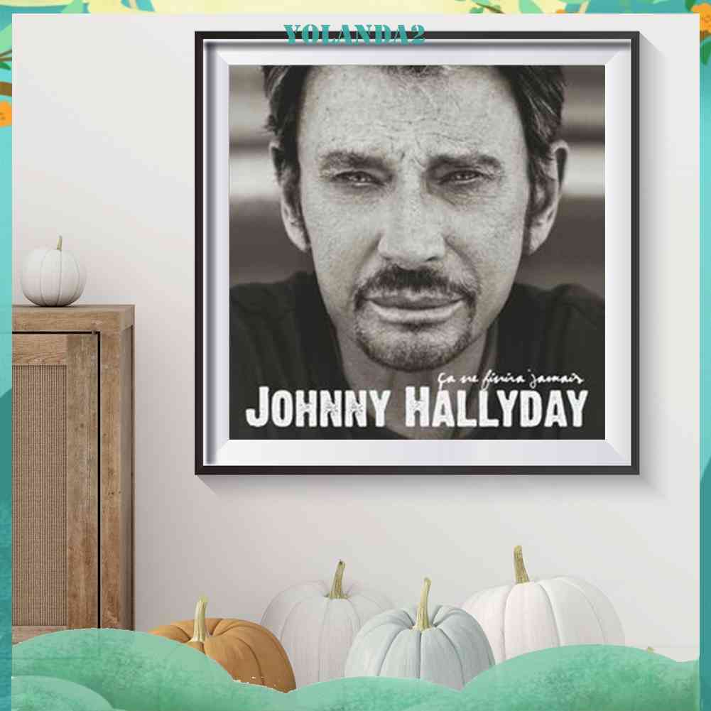 Tranh Đính Đá Kim Cương Toàn Bộ 5D DIY Hình Johnny Hallyday