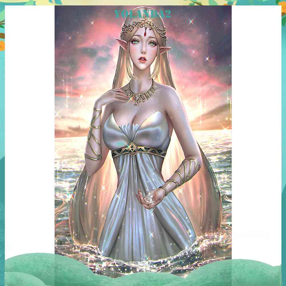 Tranh Đính Đá Kim Cương Toàn Bộ 5D DIY Hình Vẽ Nữ Thần Trang Trí Nhà Cửa