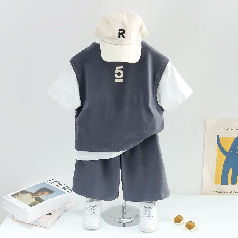 Áo Thun Tay Ngắn Dáng Rộng Thời Trang Mùa Hè Cho Bé Trai