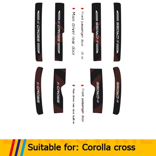 Miếng Dán Sợi Carbon Chống Trầy Trang Trí Bảo Vệ Bàn Đạp Xe Hơi TOYOTA CROSS 2019-2022COROLLA CC