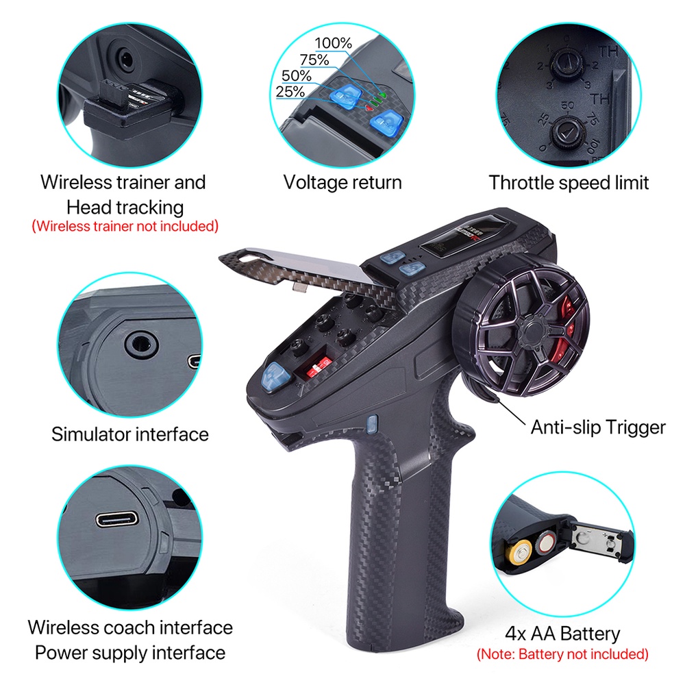 Bộ Điều Khiển Từ Xa DUMBORC X6PM-350 BL3F / X6FG / X6FP / X4FMG 2.4GHZ 6CH Gyro Thông Dụng Cho Xe Hơi Điều Khiển Từ Xa