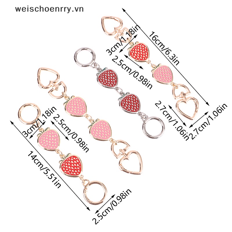 Dây Xích Mở Rộng Thay Thế Hình Quả Dâu Dễ Thương Trang Trí Túi Xách