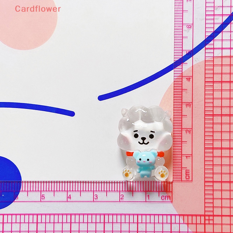 Set 10 Phụ Kiện Kẹp Tóc Bt21 Bằng Nhựa Trong Suốt Dễ Thương Cho Điện Thoại