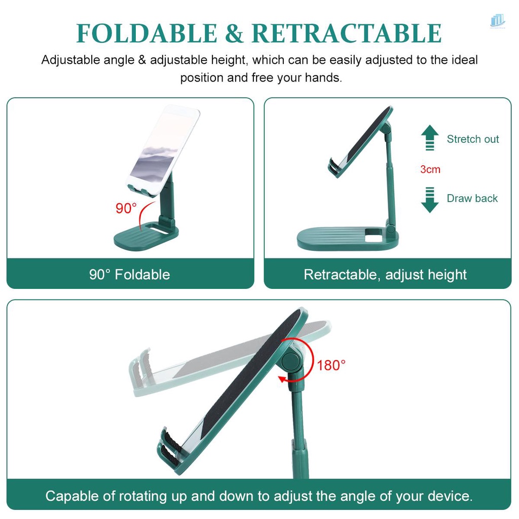 Giá Đỡ Điện Thoại 4~10 Inches Bằng Hợp Kim ABS Để Bàn Có Thể Điều Chỉnh Chiều Cao