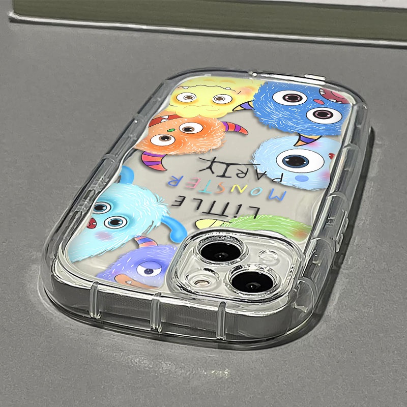 Ốp Điện Thoại Silicon TPU Mềm Trong Suốt Chống Sốc In Hình Mouter Dễ Thương Cho IPhone 11 14 13 12 Pro XS Max X XR 7 + 8 Plus