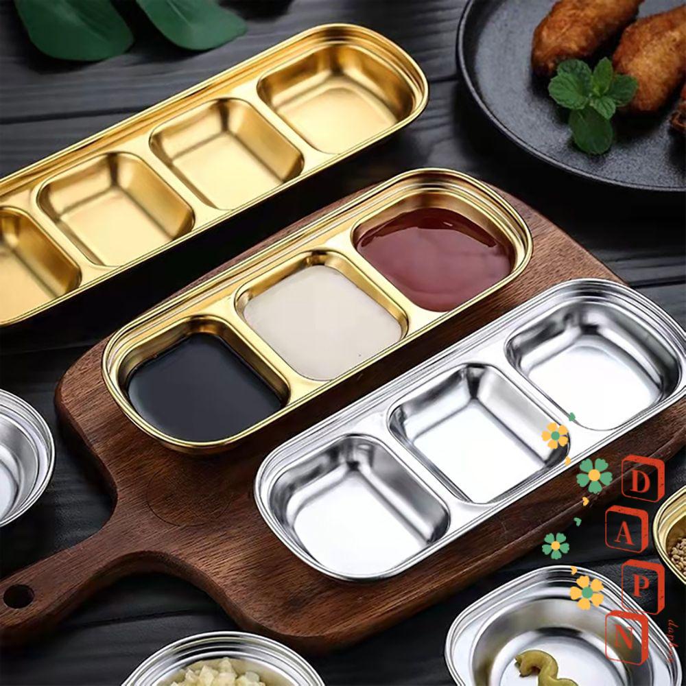 Đĩa Đựng Nước Chấm Hình Chữ Nhật Bằng Thép Không Gỉ Tiện Dụng