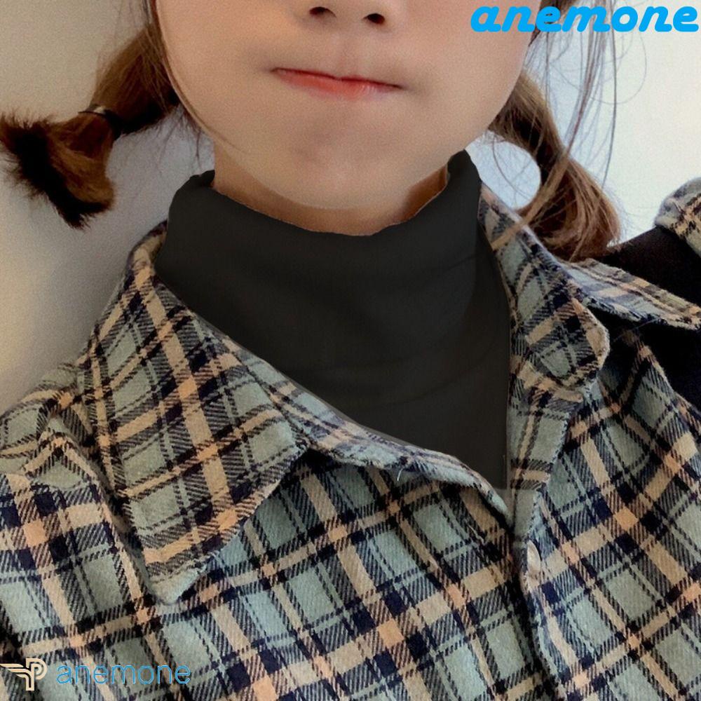 Khăn Choàng Cổ Giả Vải Cotton Họa Tiết Kẻ Sọc Có Thể Tháo Rời Thời Trang Mùa Đông Cho Nữ