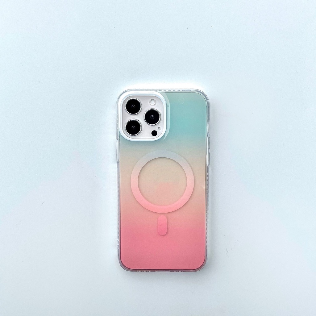Ốp Điện Thoại Nam Châm Chống Rơi Màu Gradient Cho IPhone 14 PRO Max 14Plus 13 PRO 12 11