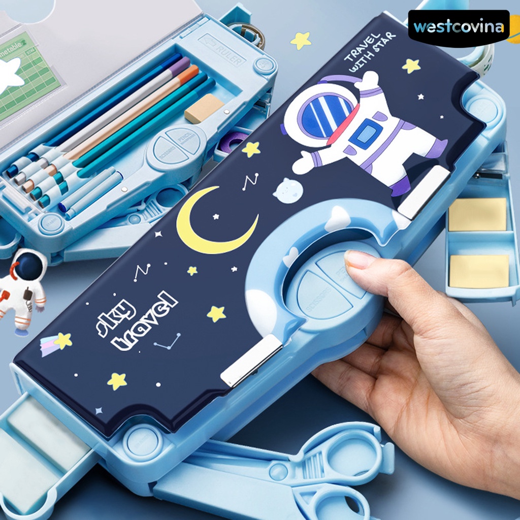 [COD]♪Cục Tẩy Bút Chì Dạng Nhấn Nhiều Ngăn Họa Tiết Phi Hành Gia Hoạt Hình