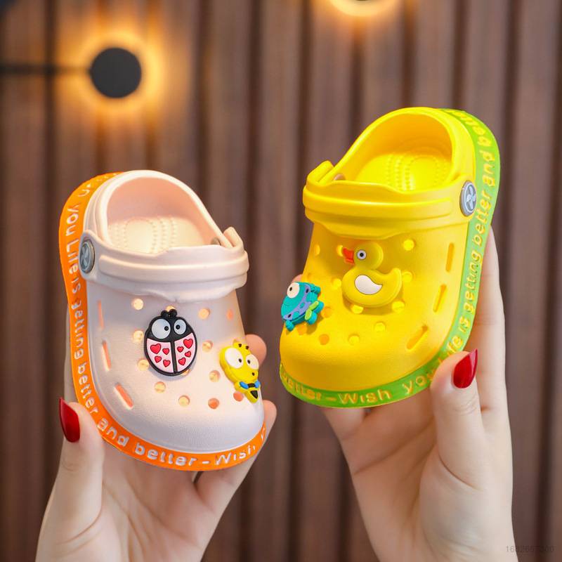 Dép Crocs GP2 Đế Mềm Chống Trượt In Hình Ong / Cá Hoạt Hình Chất Lượng Cao Cho Bé
