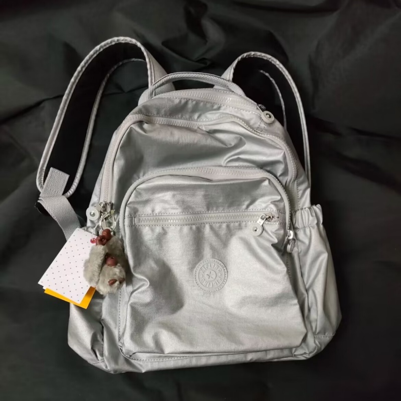 Nấm  Bạc Kim Loại!Ba Lô Siêu Nhẹ Thời Trang Xuân Hè 2023 Cho Nữ