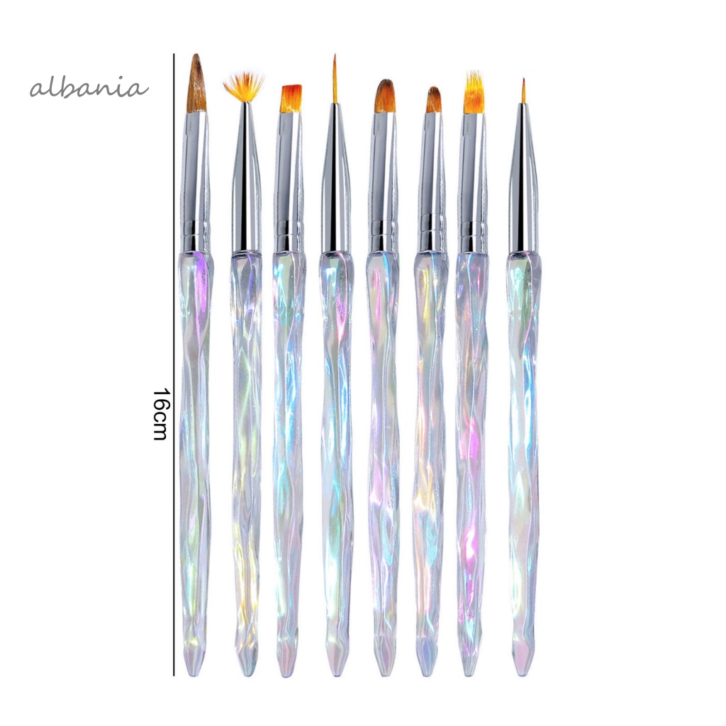 Set 8 Cọ Vẽ Móng Tay Chuyên Nghiệp Màu Sắc Tuyến Tính