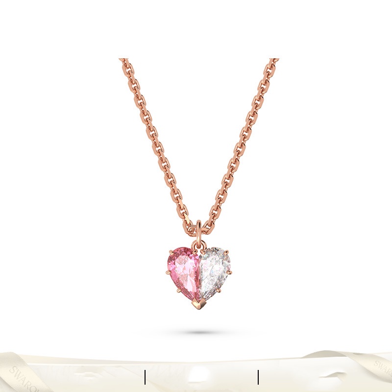 Vòng cổ Mặt Nửa Trái Tim Swarovski 520