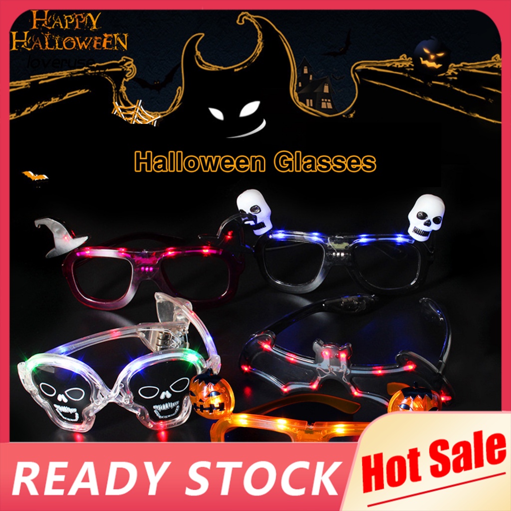 1 Cặp Kính Mắt Có Đèn LED 3 Tốc Độ Dùng Hóa Trang Halloween Cho Trẻ Em
